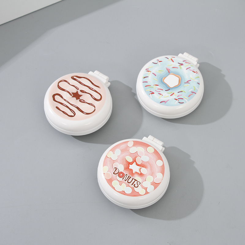 Ximi Vogue Life Doughnut Collection Mini Round Folding Comb with Mirror