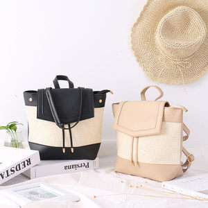 Ximi Vogue Life Fresh Style PU Straw Braided Backpack