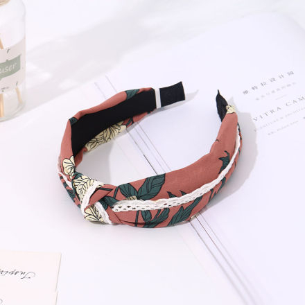 Ximi Vogue Life Lace Trim Printed Hairband