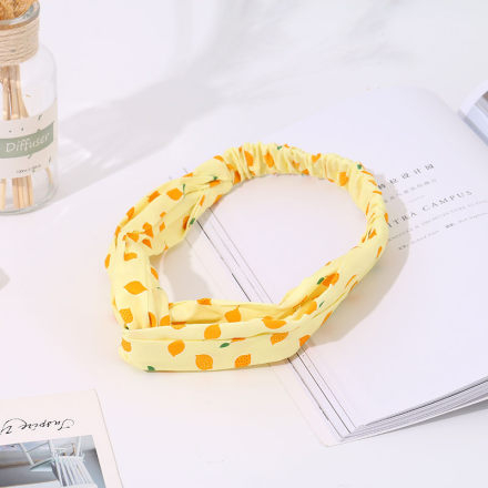 Ximi Vogue Life Lemon Pattern Yellow Headband