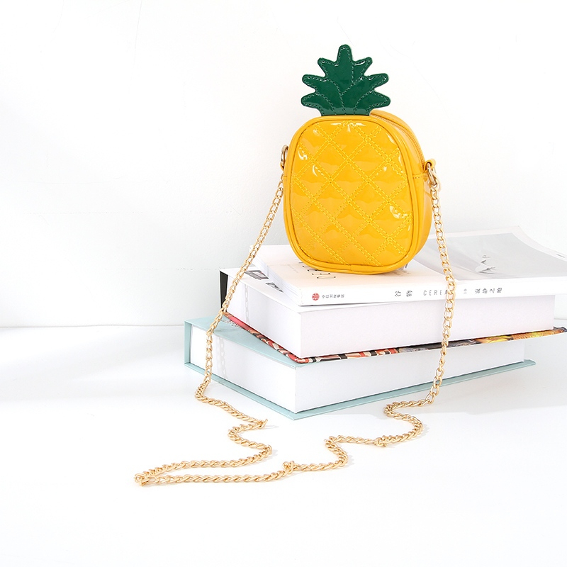Ximi Vogue Life Lovely Pineapple-Shaped Crossbody Bag (Yellow)