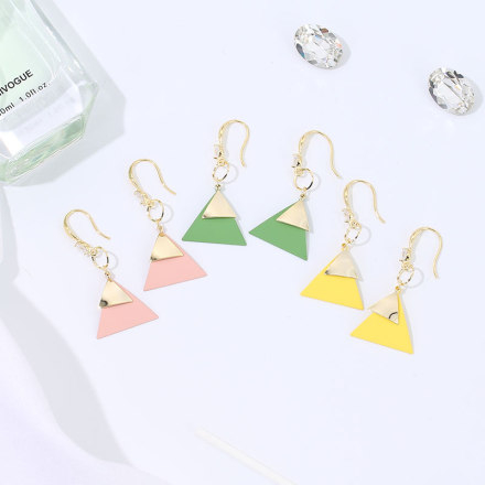 Ximi Vogue Life Painted Triangles Dangle Earrings