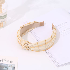 Ximi Vogue Life Plaid Yellow Hairband