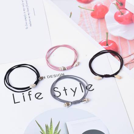 Ximi Vogue Life Shell Lucky Knot Hair Rope (1 Pair)