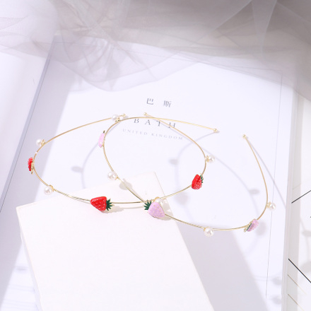 Ximi Vogue Life Shell Strawberry Thin Hairband