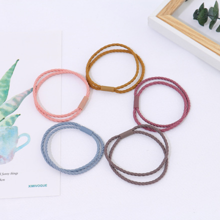 Ximi Vogue Life Simple Style Double-Stranded Hair Rope (5 Pcs)