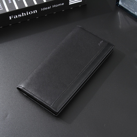Ximi Vogue Life Simple Style Long Wallet for Men (Black)