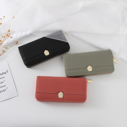 Ximi Vogue Life Simple Style Stylish Zippered Long Wallet for Women