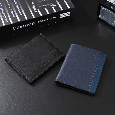 Ximi Vogue Life Simple Style Vertical Short Wallet for Men