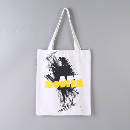 Ximi Vogue Life Stylish Scrawl Pattern Canvas Tote Bag (White)