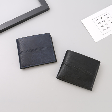 Ximi Vogue Wavy Embossment Short Wallet for Men