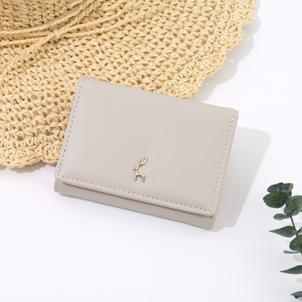 Ximi Vogue Elk Trifold Short Wallet for Women