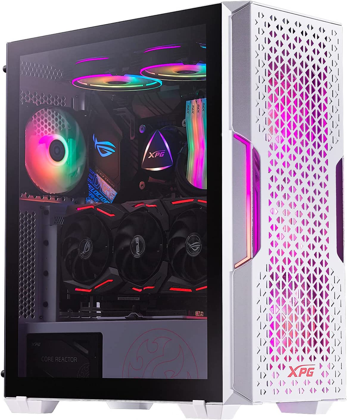 Xpg Starker Air WHCWW - Mid Tower Tempered Glass White Computer Case Gaming