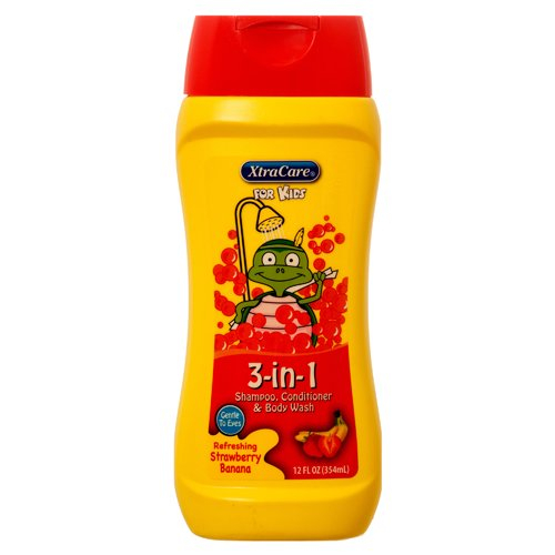 Xtra 12Oz Kids 3 In 1 Shampoo Strawberry Banana