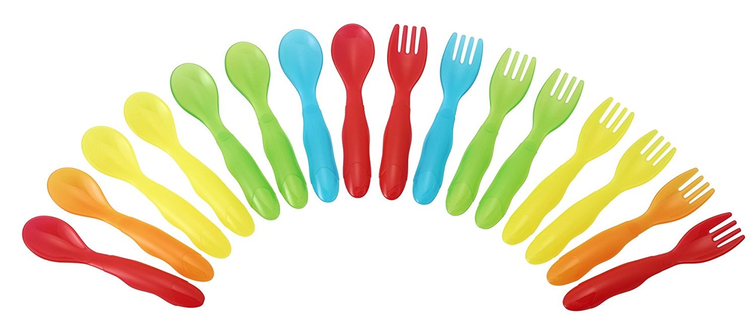 The First Years 16 Pc Take & Toss Toddler   Flatware  Y1184