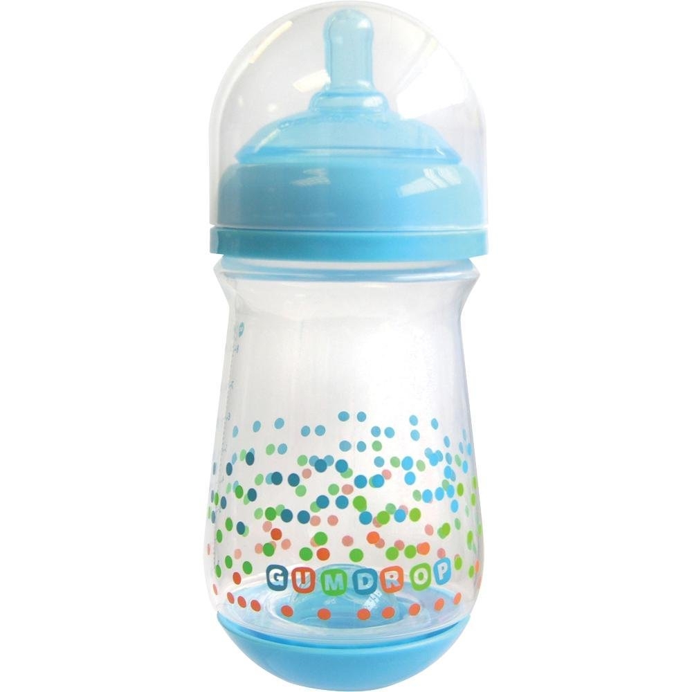 The First Years Gumdrop 8oz Wide Bottles Assort -Blue