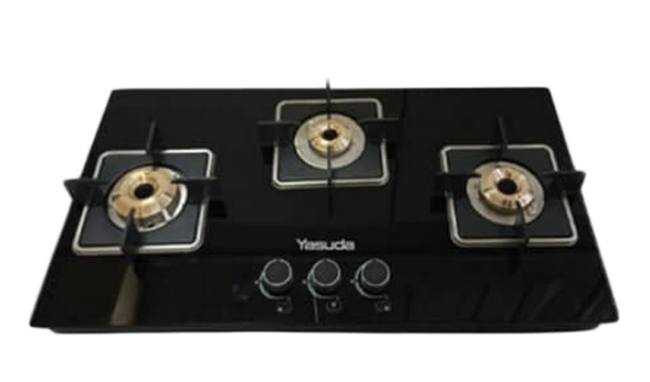 Yasuda Glasstop 3 Burner Auto Gas Stove