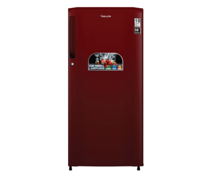 Yasuda Refrigerator YHDC180BR - 180 Litre Single Door, Burgundy Red PCM