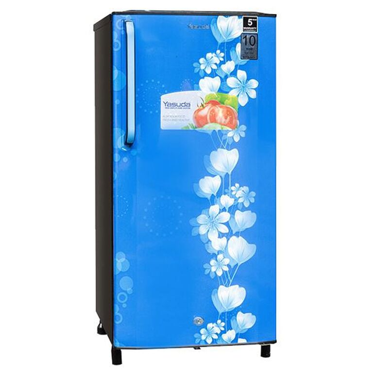 Yasuda Refrigerator YCDC200BM - 200 Litre Single Door Blue Floral Refrigerator