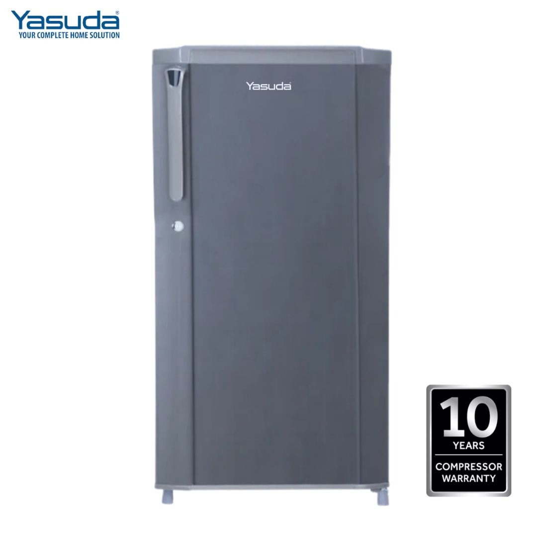 Yasuda Refrigerator YHDC180SH - 180 Liter Single Door Brushline Silver PCM