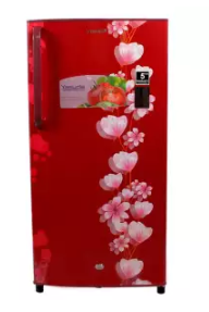 Yasuda Single Door Refrigerator Red Floral 170 Ltr YCDC170RF 
