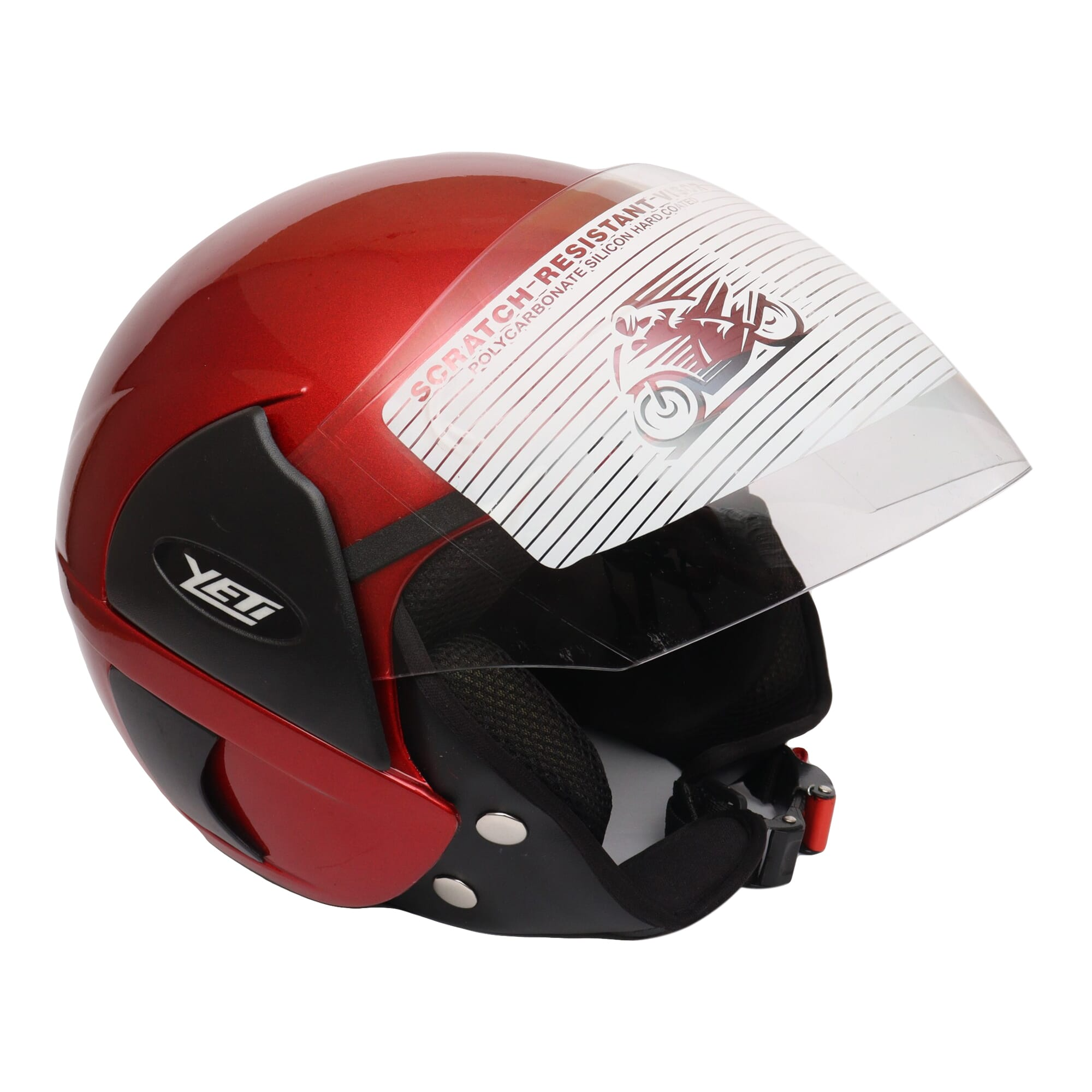 Yeti Marshal Cub Model Single Visor Half Helmet (Washable)