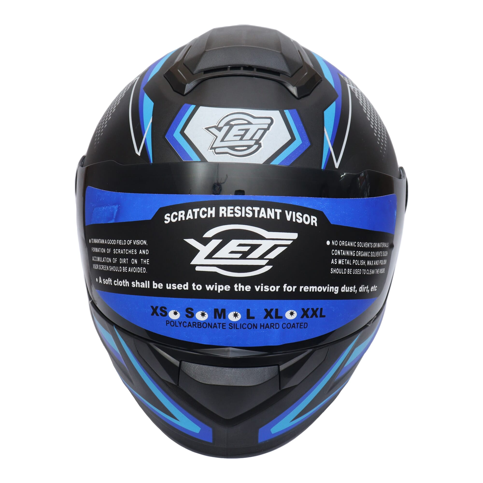Yeti MSI-2 Single Visor Full Helmet Black Blue (Washable)
