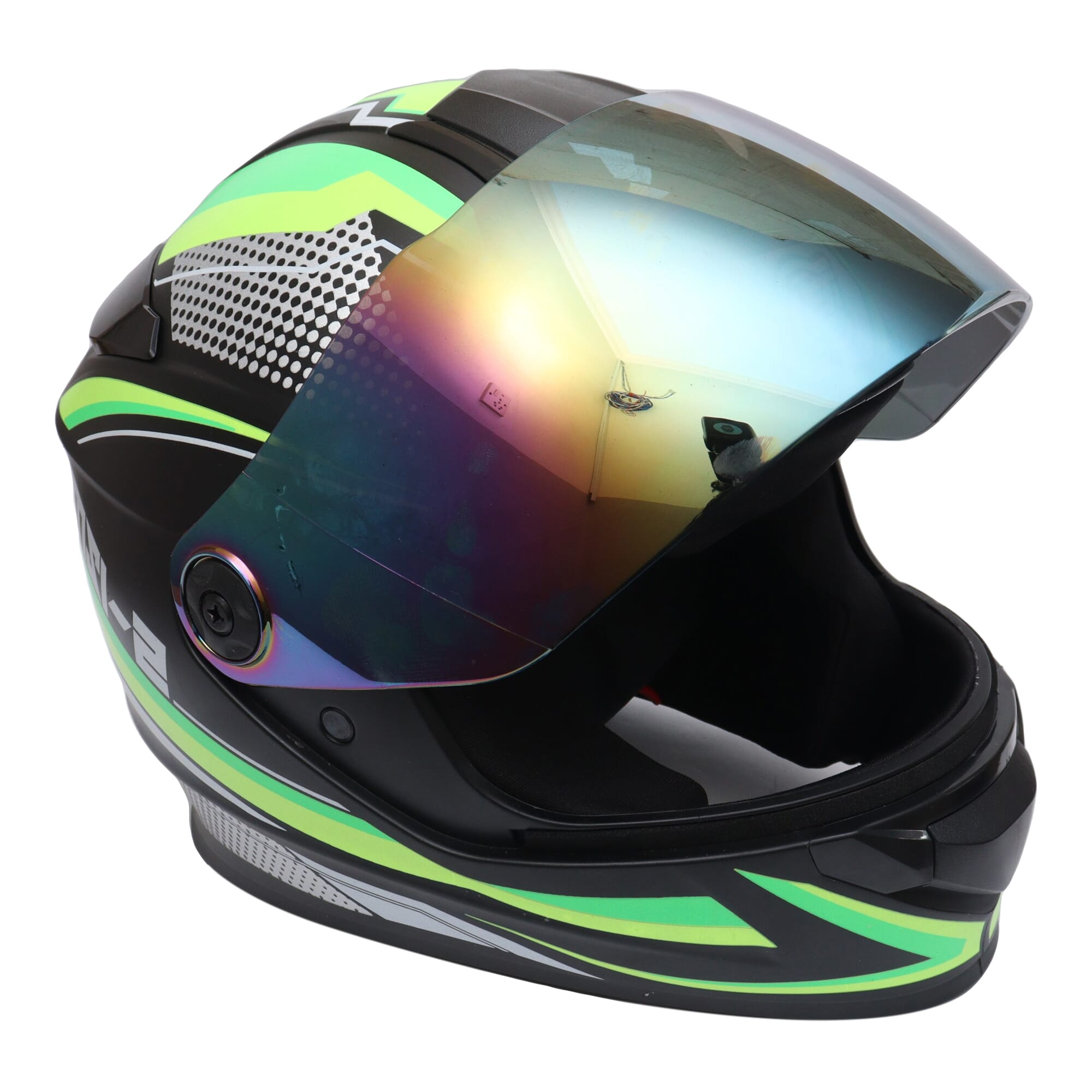 Yeti MSI-2 Single Visor Full Helmet Black Green (Washable)