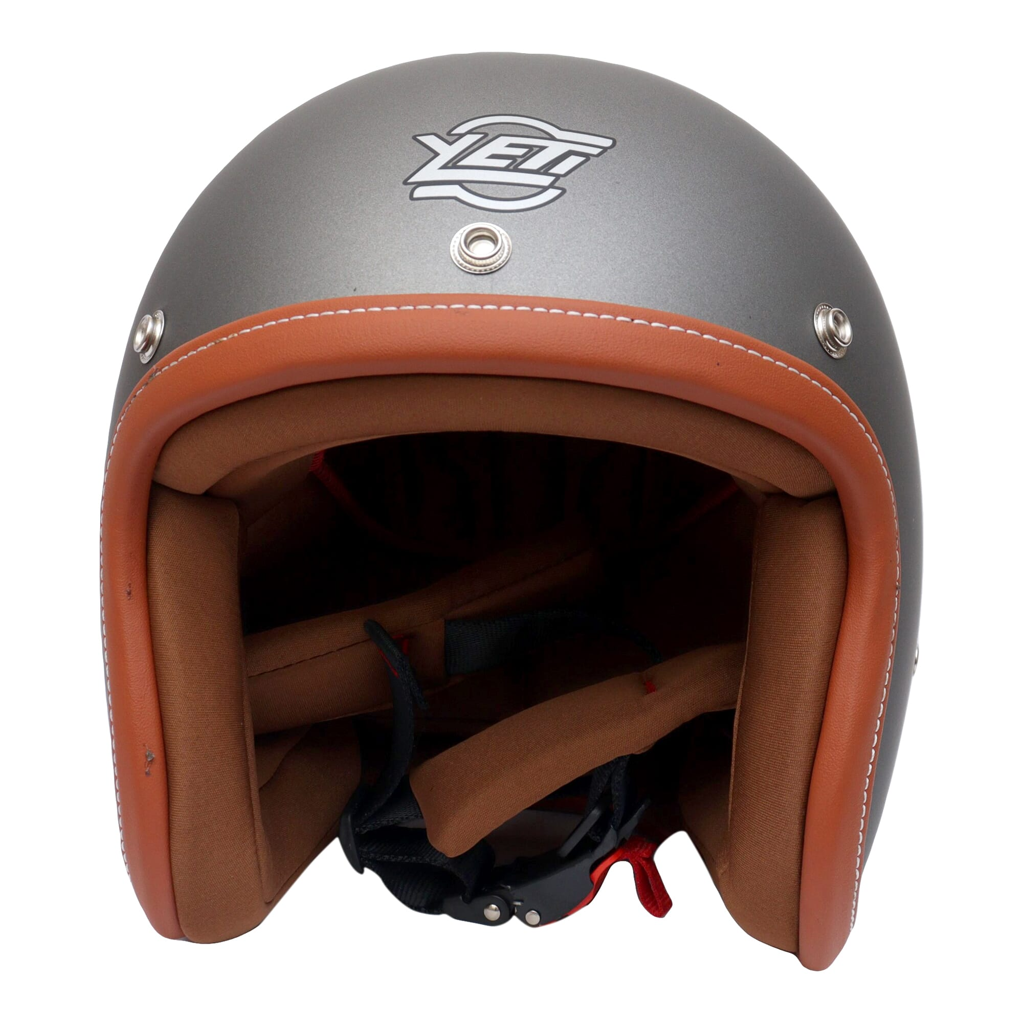 Yeti Helmet Robin Washable Plain Half Helmet Gray