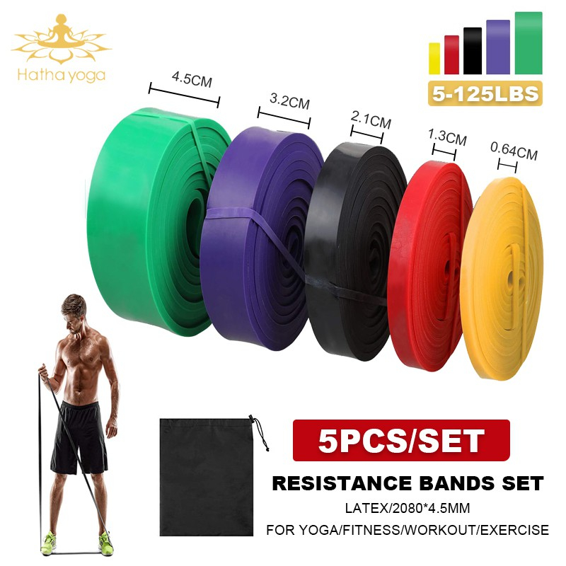 Yoga Pull Up Resistance Bands Exercise Band Elastic Strap For Gym Fitness Workout Equipment