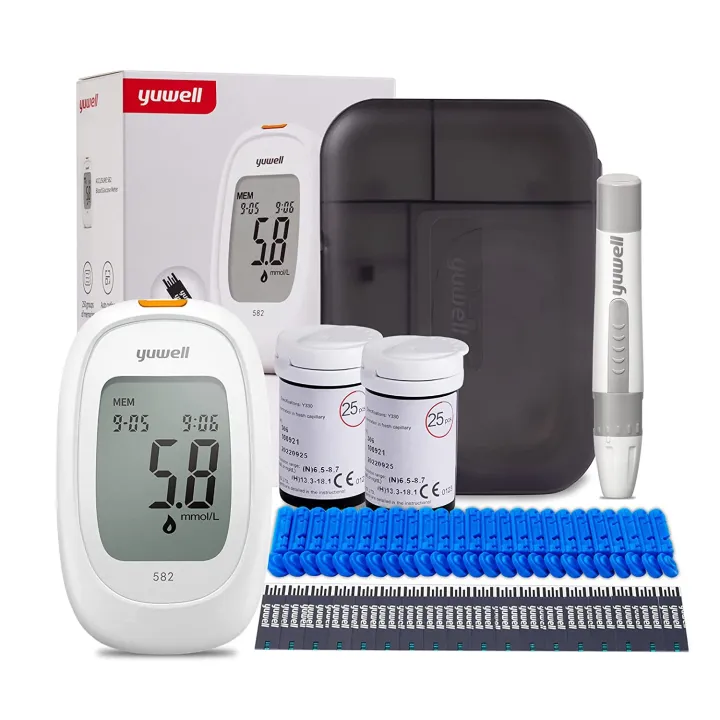 Yuwell Blood Sugar Monitor With Test Strips X 50 And Lancets X 50