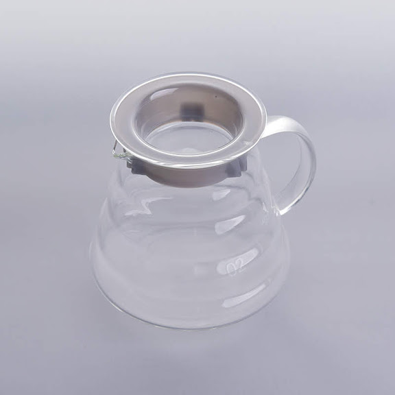 Laughing Buddha - ZEN V60 Clear Glass Range Coffee Server, 500ml
