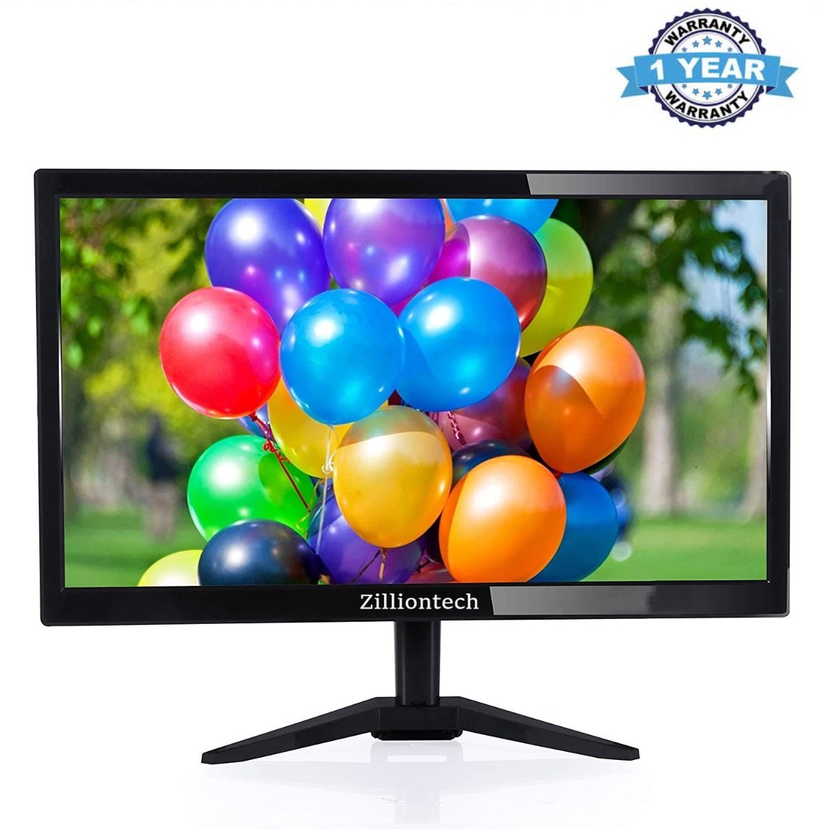 Zilliontec Monitor 22inch Hd Led Monitor 16:9, Vga & Hdmi Input Black In Color