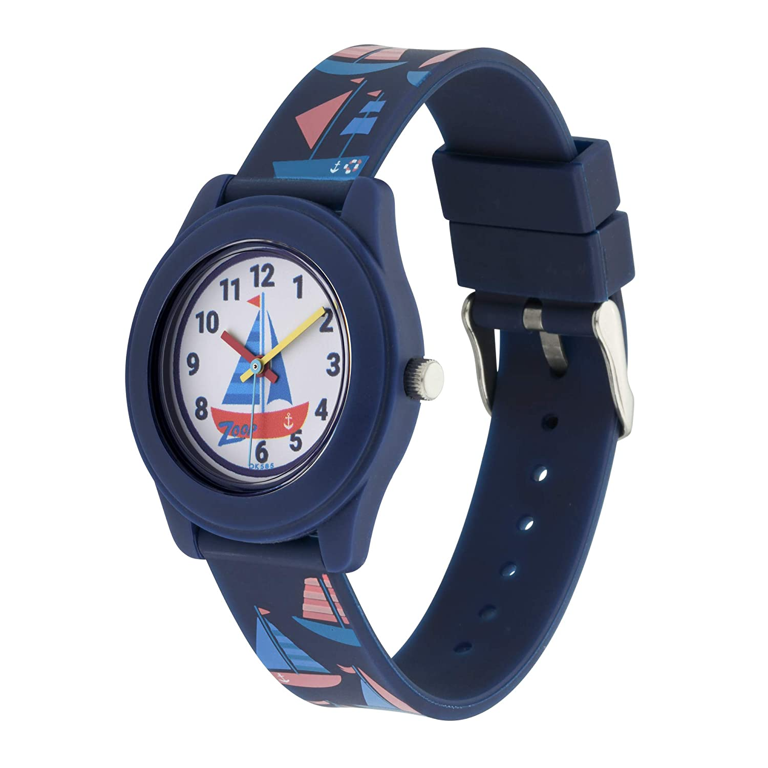 Zoop White Dial Silicone Strap Watch - 26019PP01