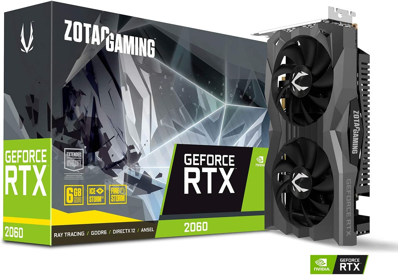 ZOTAC Gaming GeForce RTX 2060 6GB GDDR6 192-bit Graphics Card, Super Compact, ZT-T20600H-10M