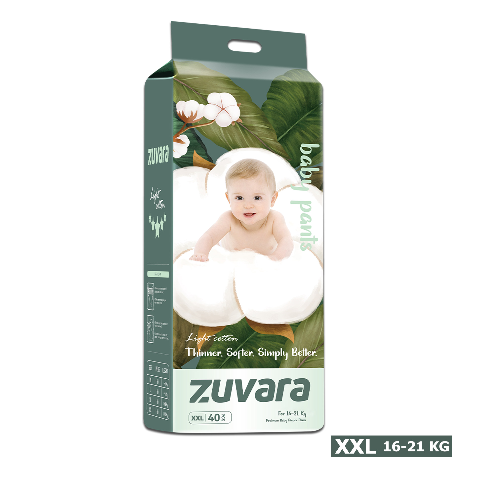 Zuvara Diaper Pants Style XXL 40pcs