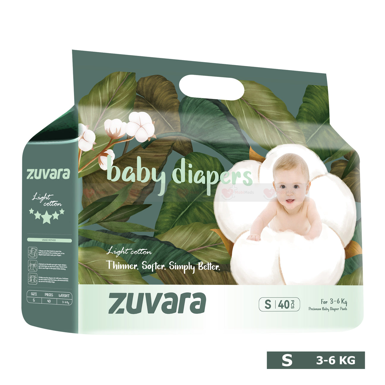 Zuvara Diaper Tape Style Small 40pcs