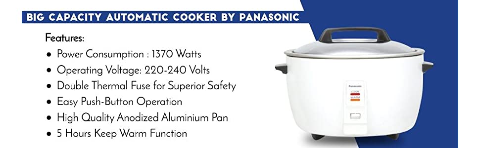 Panasonic 4.2 L Commercial Rice Cooker | AC GHAR